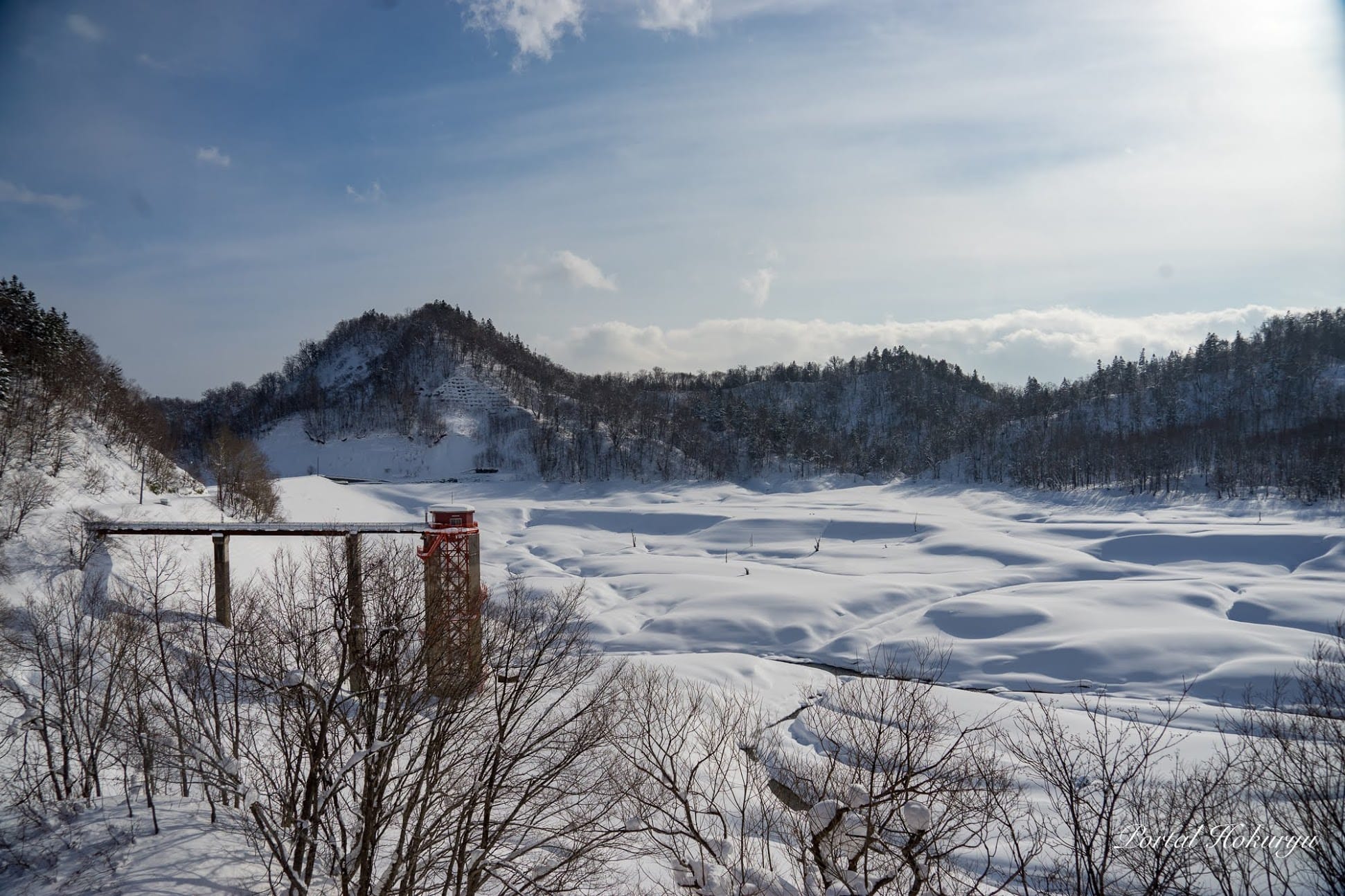 雪にうもる恵岱別ダム