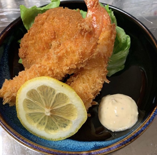 🌻7 May (Cümə axşamı) Himawari Restoranında Gündəlik Nahar "Qızardılmış Karides və Karri Kroket Dəsti"
