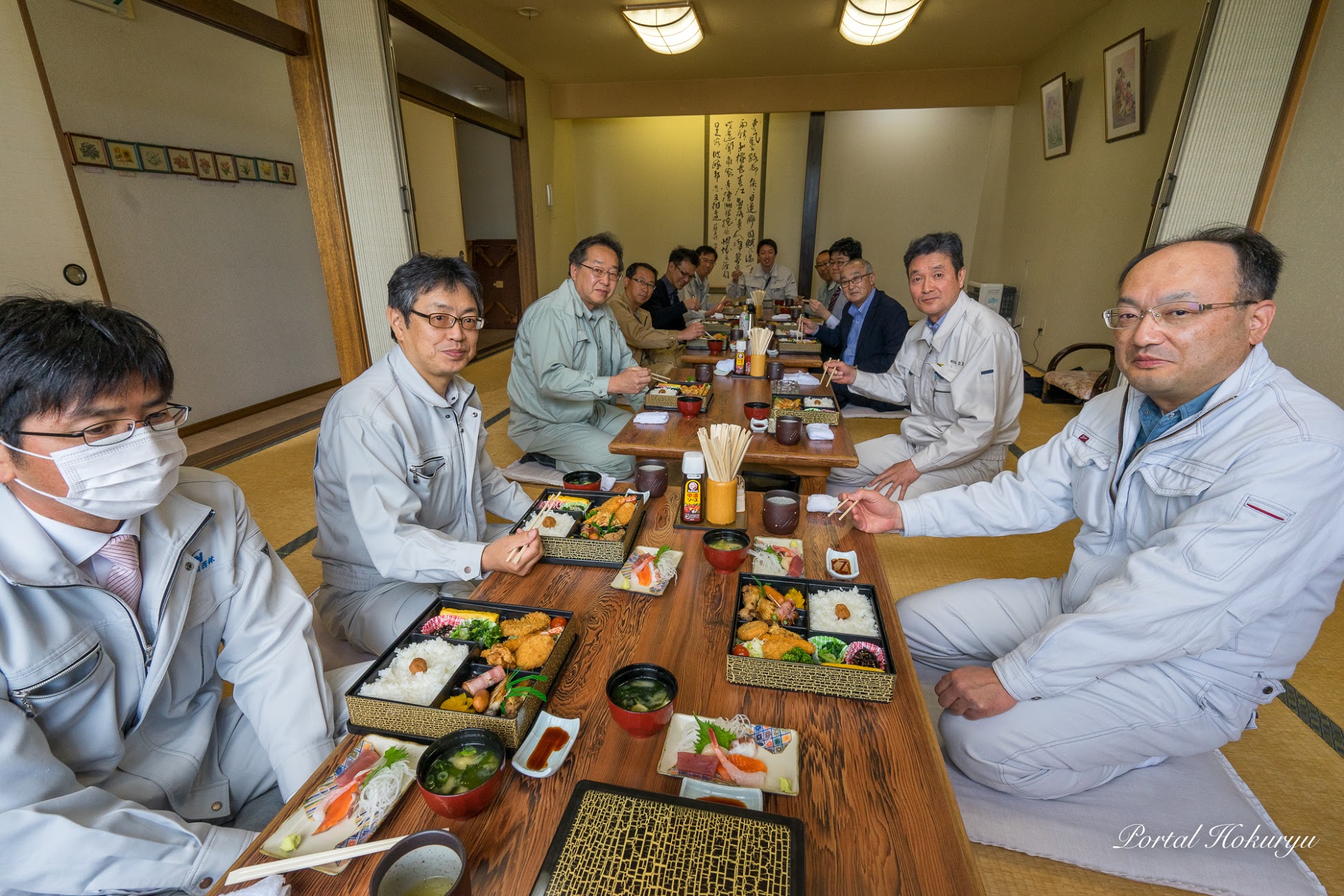 北竜町建設業協会７社がランチ弁当注文で町内飲食店を応援！