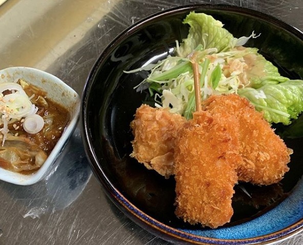 🌻 11月16日（月）フライ定食(もつ煮込み付き)【お食事処向日葵】