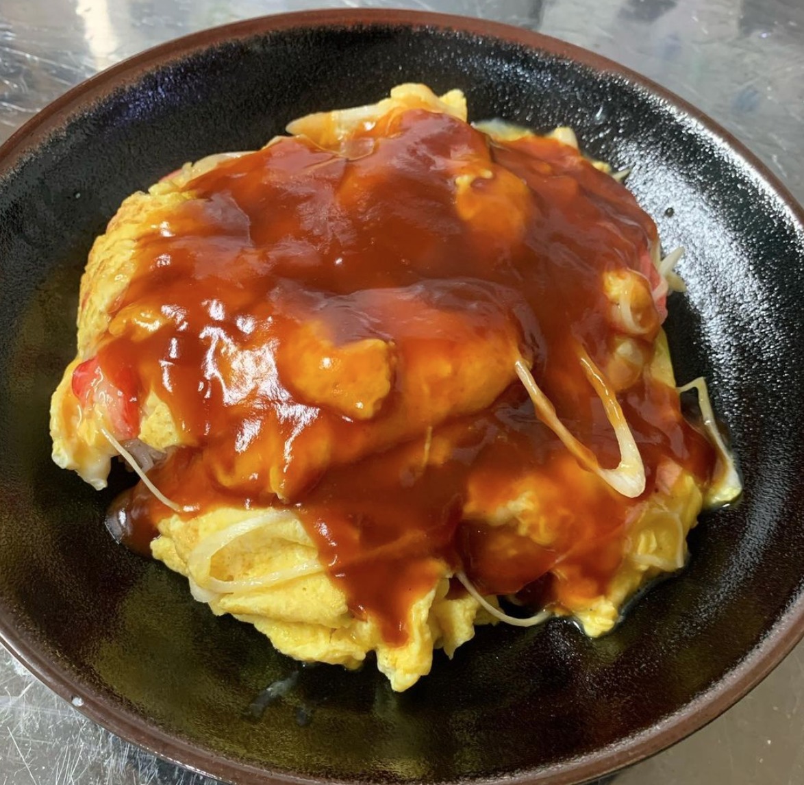 🌻 12月5日（土）天津飯 ♪ トロトロの卵と甘酢あんがよくマッチしておりました😊【お食事処向日葵】