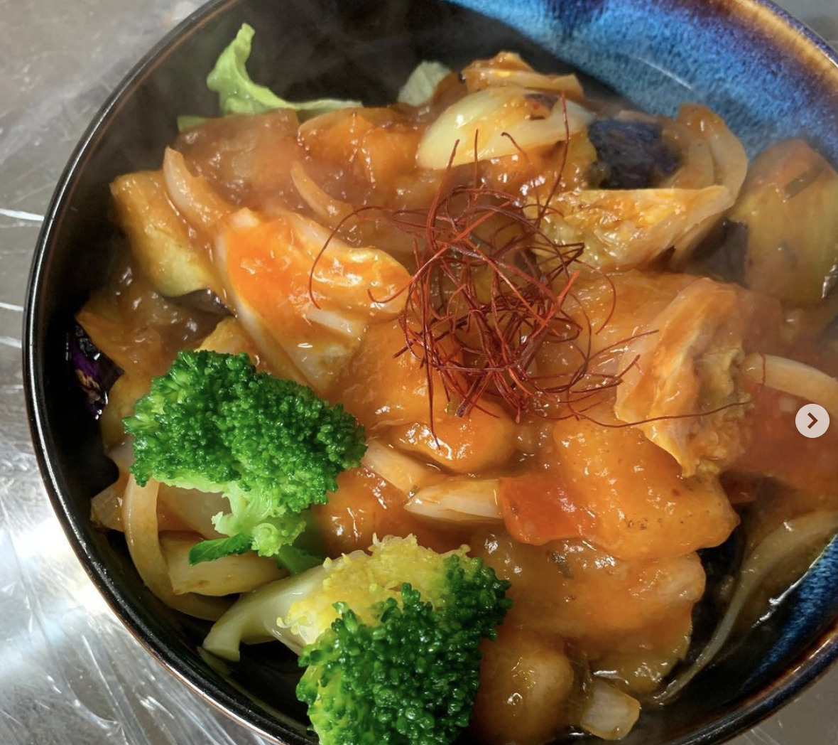 🌻 2月20日（土）タコのチリソースいため定食でした♪ 😊【お食事処向日葵】