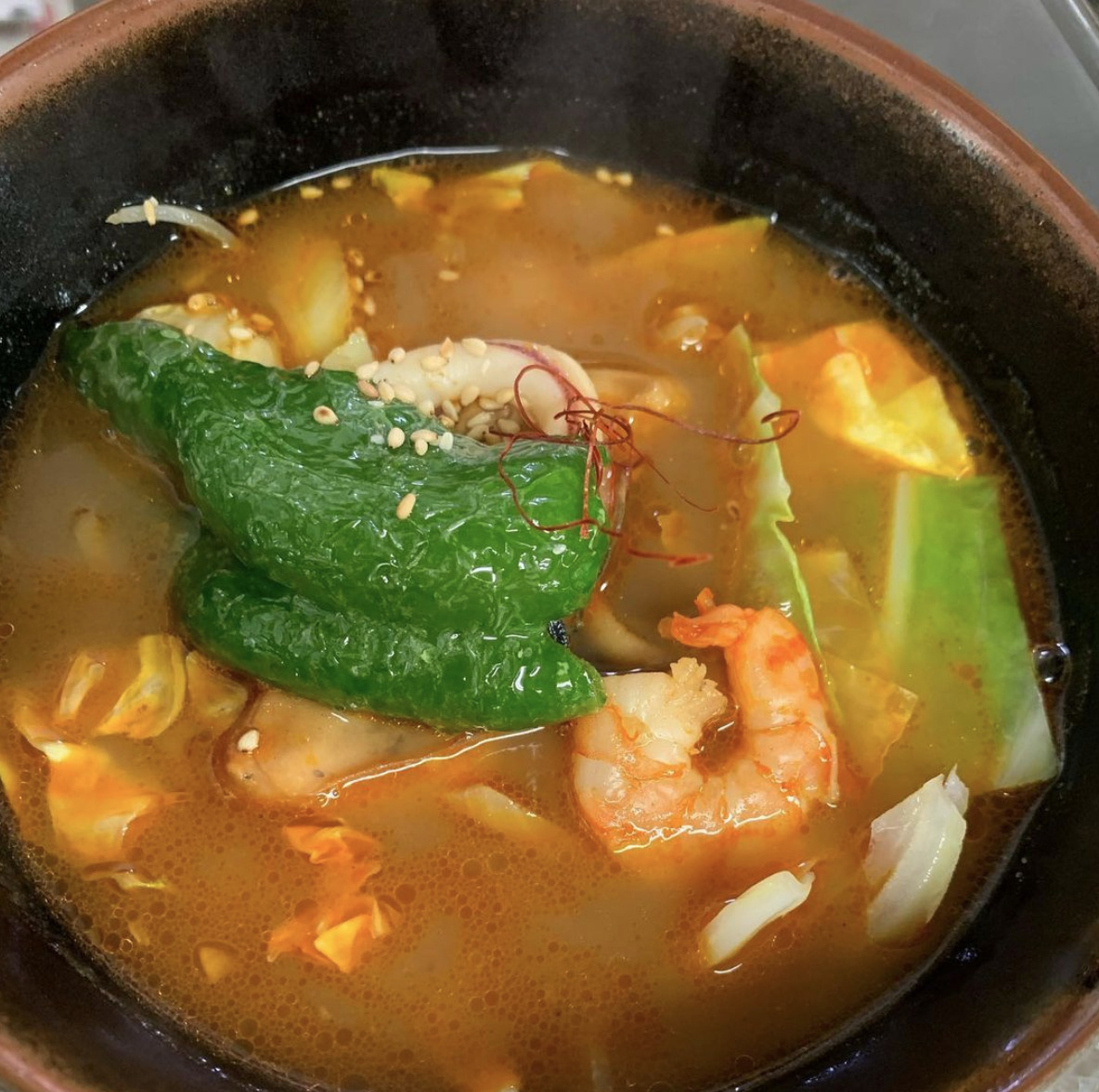 🌻 3月10日（水）シーフードスープカレー 🦐 でした 🍛♪ 第二木曜日で定休日です 🙇‍♀️【お食事処向日葵】