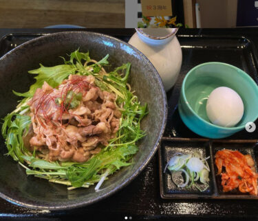 🌻 5月14日（金）牛すき焼きぶっかけそばでした 🌸 明日からメニュー化決定しました 😊【お食事処向日葵】