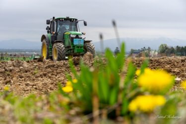 ひまわりの里の耕起作業