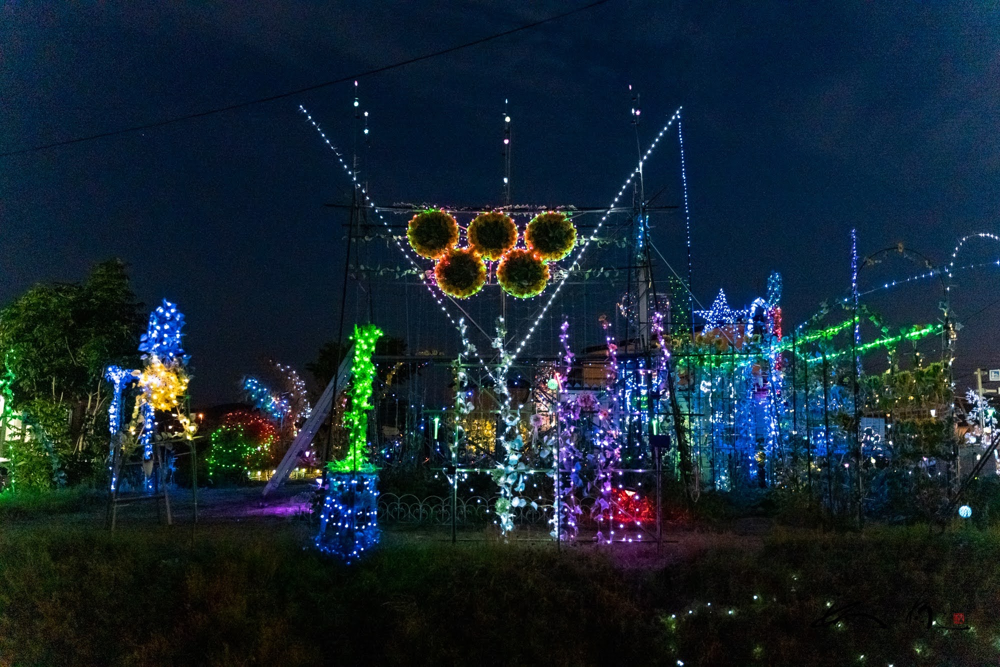 節也ルミナリエ 2021 希望の光を放つひまわり五輪！