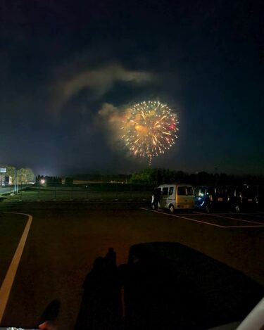 ひまわりの里での花火大会【北興建設】