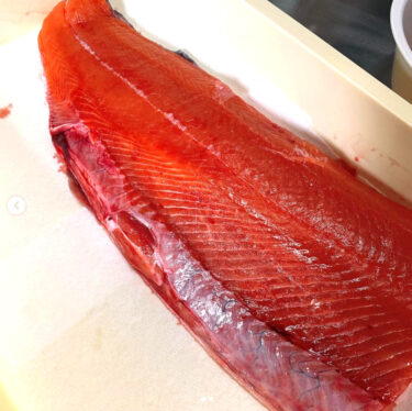 🌻 9月18日（土）鮭・イクラ丼とそばのセットでした ♪ 秋シャケが入りました 😊【お食事処向日葵】