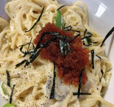 🌻 11月2日（火）とびっこクリームパスタ 🍝 でした 😊 【お食事処向日葵】