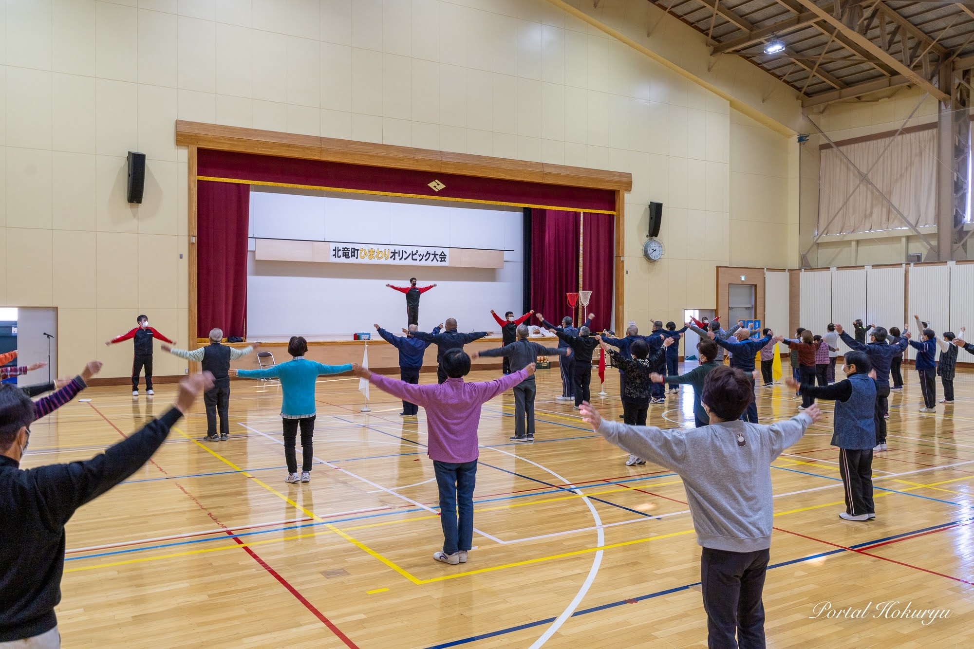 第５０回 北竜町ひまわりオリンピック（北竜町教育委員会）町内シニアの笑顔あふれる元気パワーが光輝く