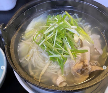 🌻 1月7日（金）豚しゃぶの個人鍋でした 🫕♩【お食事処向日葵】