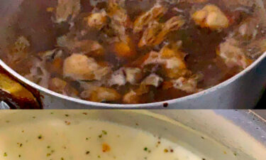 🌻 1月15日（土）牡蠣グラタン定食でした ♪ 朝から牡蠣を丁寧に煮込んで、ホワイトソースも手作り 😊【お食事処向日葵】