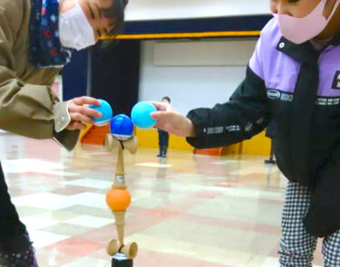今日（2/1）は久しぶりに活動 🔥 みんなけん玉積み木に夢中でした！✨ ✨【北竜けん玉クラブ】