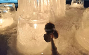 アイスキャンドル点灯に行って来ました～！久しぶりにアイスキャンドル見たけど綺麗でした 🕯️ ✨【北竜けん玉クラブ】