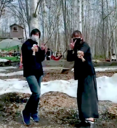 昨日は旭川の白樺樹液まつりに。そあん君と一緒にレジェンド 🔥【北竜けん玉クラブ】