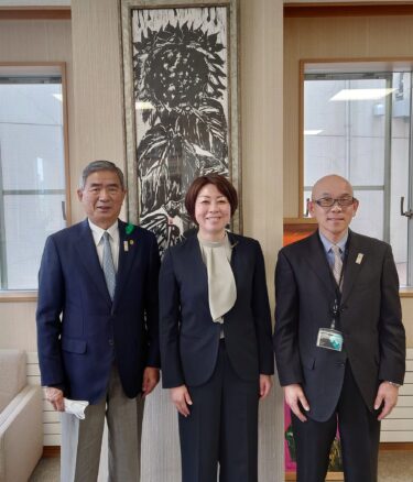 北竜町長 佐野豊 活動報告・4月14日（木）旭川厚生病院通院（眼科）、植村真美北海道議会議員と懇談