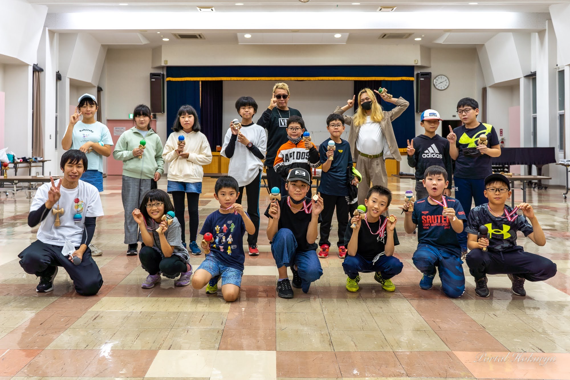 北竜けん玉クラブ１周年記念大会・真剣に楽しくプレーするけん玉トリックバトル！