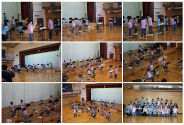 吹奏楽部定期演奏会：今年度も沼田中学校とご一緒することができ、感謝しております。二部では、卒業生も加わり、楽しく素敵な演奏会となりました【北竜中学校】