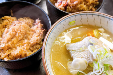 🌻 10月7日（金）本日の日替わりランチ・タコ飯 ＆ 鮭のあら汁でした 😊【お食事処向日葵】