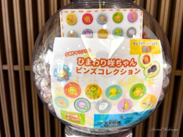 北竜町オリジナル「ひまわり咲ちゃんピンズコレクション（企画・制作：北竜町地域おこし協力隊員・佐々木唯さん）が北竜温泉に登場！