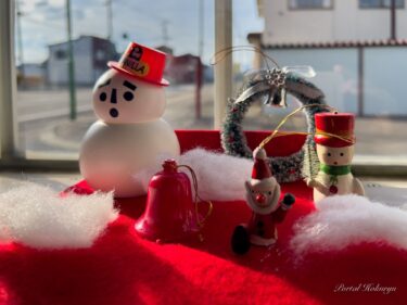 バス停のクリスマス飾りに感謝をこめて！