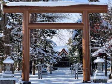 雪に包まれた鎮守の杜「真竜神社」