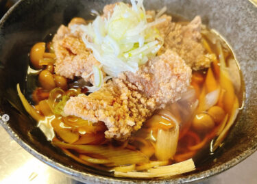 🌻 1月16日（月）本日の日替わりランチ：あんかけそばでした ♪ 鹿肉唐揚使用 😊【お食事処向日葵】