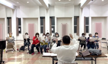 4月27日(木)￼は16人。腰が痛くても練習に来てくださる先生に感謝して一生懸命歌いました 😭【北竜町ひまわりコーラス】