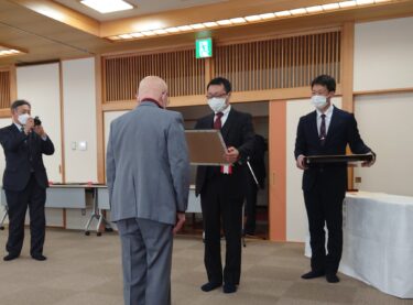 北竜町長 佐野豊 活動報告・4月17日（月）町長部局課長等ミーティング、介護アドバイザー青山氏と懇談、防火管理協会創立50周年式典