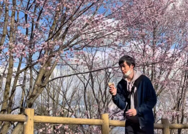 今日は桜咲いてるところを発見してお散歩&花見 🌸 5月2日はクラブお休みにして、5月は2週目から活動しますよー！【北竜けん玉クラブ】