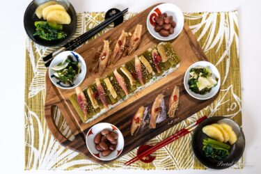 春の山菜「蕗」の押し寿司