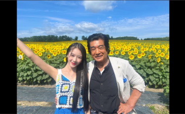 藤岡弘氏の次女・天翔天音（てんしょう あまね）さんのInstagramで、北竜町ひまわりの里が紹介されています 🌻