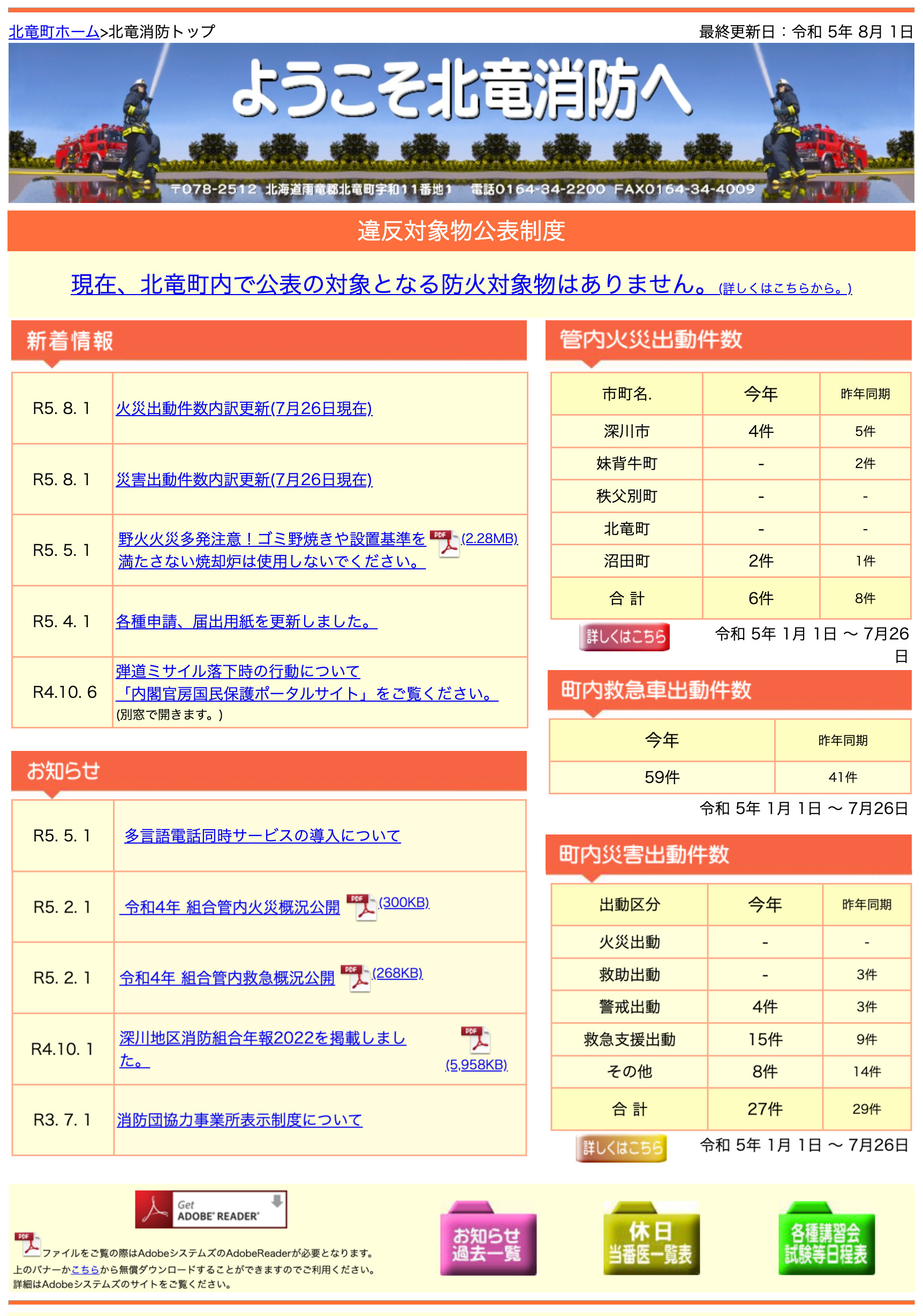Tháng 7 năm 2023: Cập nhật thông tin chi tiết về các trường hợp điều phối hỏa hoạn và thảm họa [Sở cứu hỏa Hokuryu]