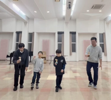 @yamatomikoto0530 さんが遊びに来てくれたので、月面着陸 〜 逆落としでシンクロチャレンジしましたが、残念ながらタイムアップ 😢【北竜けん玉クラブ】