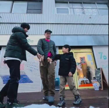 @asahidama_official @yamatomikoto0530 とシンクロ ✨ 外でけん玉してたら集まる。最高ですね。寒かったけど 笑【北竜けん玉クラブ】