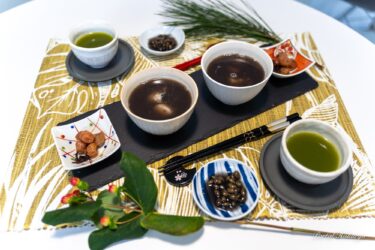 お正月のお餅で「黒千石ぜんざい」！