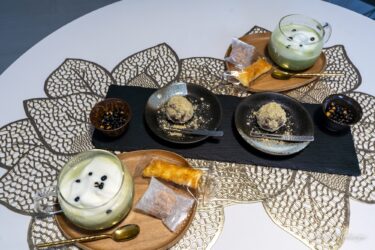 เพลิดเพลินกับเวลาน้ำชาอันแสนสุขด้วย "Matcha & Kurosengoku Kinako Soy Milk Latte" และ "Kurosengoku Kinako Ankodama"