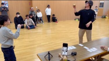 大会開催報告 ② 今回はトリックカードバトル・ドラゴンレベルのダイジェスト ✨ ひまわりレベルに比べて少し難易度高めの設定。こちらも優勝者は初優勝【北竜けん玉クラブ】