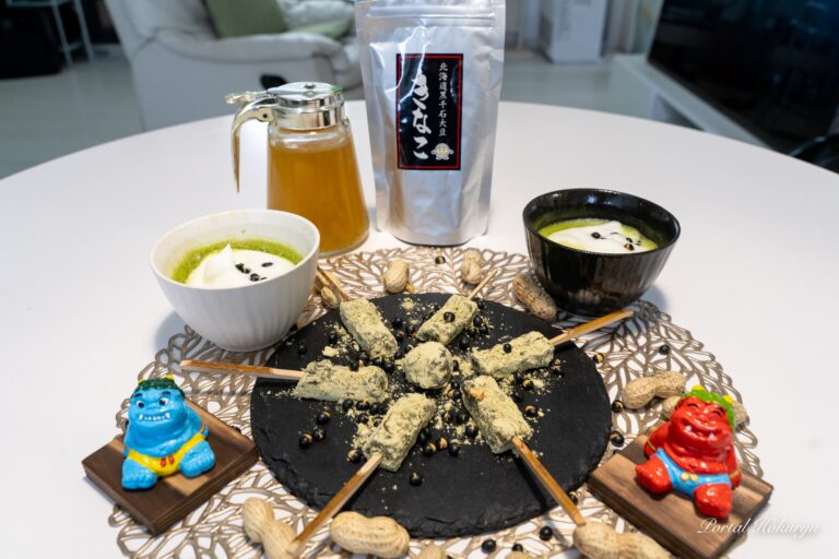 黒千石きな粉＆メロン蜂蜜で「黒千石きな粉棒」