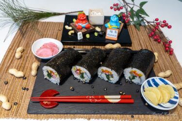 黒千石大豆ご飯の野菜巻き寿司