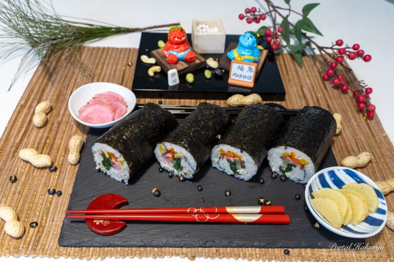 黒千石大豆ご飯の野菜巻き寿司