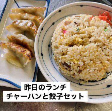 🌻 1 Nisan (Pazartesi) Bugünün günlük öğle yemeği: kızarmış pilav ve gyoza seti ♪: Nisan ayı sonunda geldi 🌸 Tüm yeni öğrencileri tebrik ederiz ㊗️ [Himawari Restaurant]