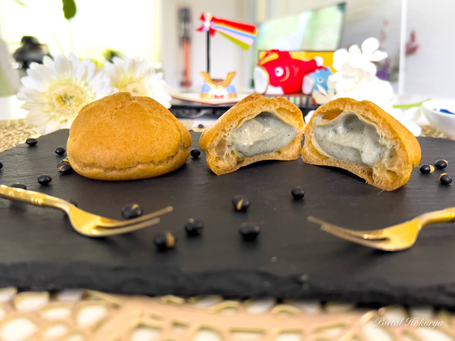 GW限定発売・黒千石「きなこしゅうくりぃむ」＠サンフラワーパーク北竜温泉（北竜町）黒千石きなこの風味が口いっぱい！