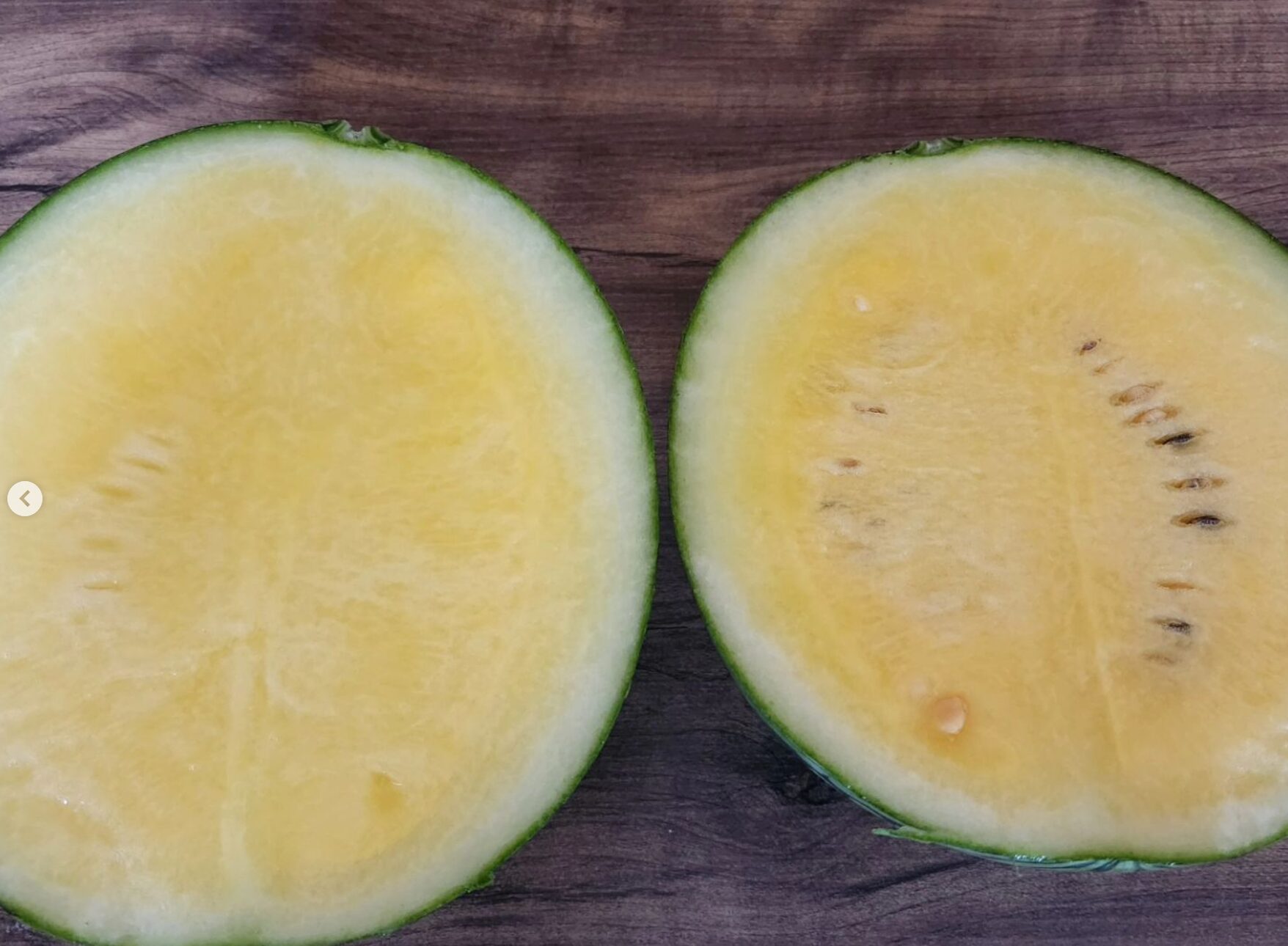 5月28日（火）今年のすいかの出来を見るため、着果から26日目のすいか、切ってみましたぁ。まだ完熟では有りませんが、美味しく出来上がりそうです【（株）高田】