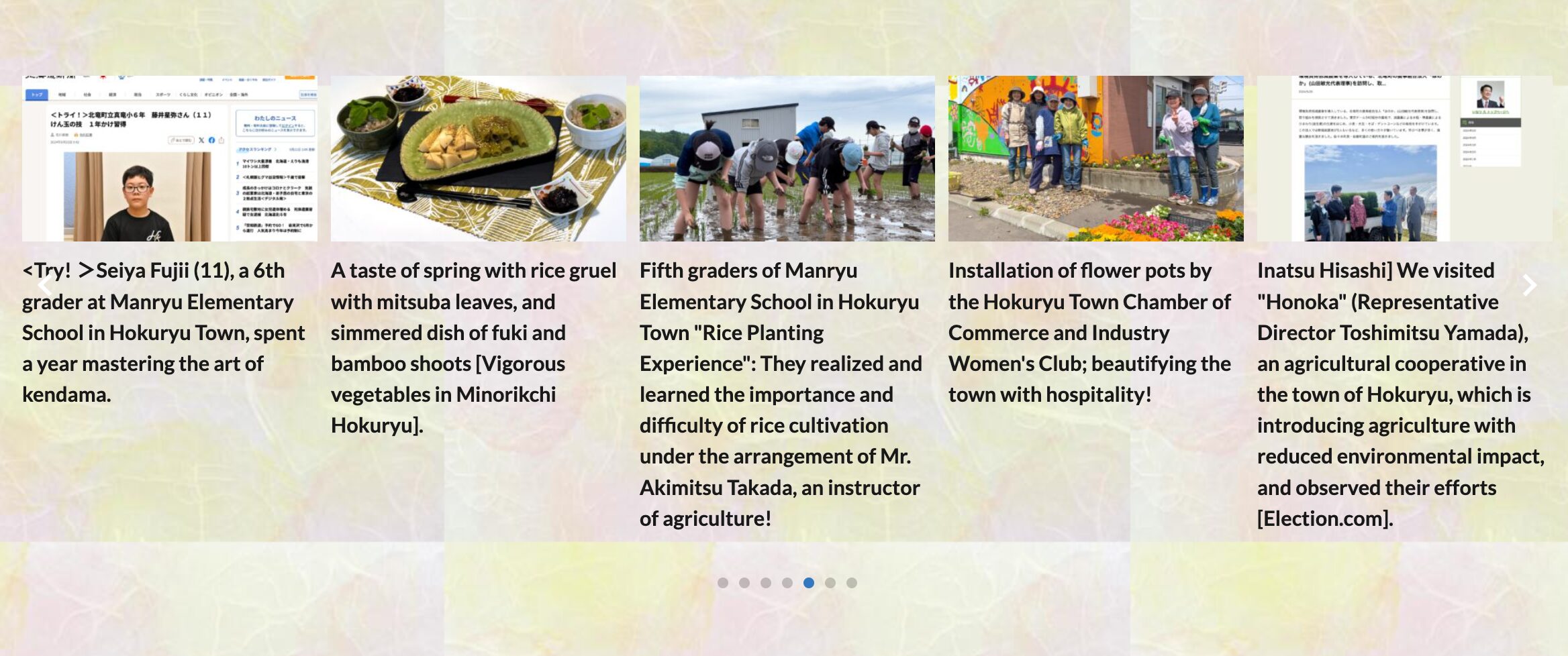 北竜町ポータル英文トップページ(2024年5月30日付け)