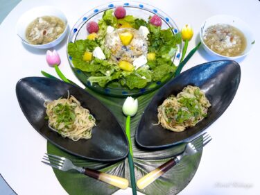 みつ葉たっぷりのアンチョビパスタで春の香りを堪能！【みのりっち北竜の元気な野菜達】