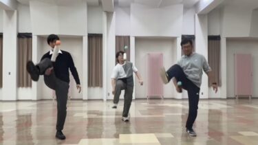 筒けんアンバサダー3人による筒けん検定1級：フラミンゴもちかえダウンスパイクシンクロ【北竜けん玉クラブ】