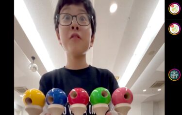 昨日（7/10）は双子が魅せてくれましたよ。みんなが集まる前から来て、練習。素晴らしい【北竜けん玉クラブ】