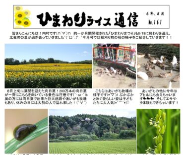 ひまわりライス通信 No.161・令和6年8月【ＪＡきたそらち北竜支所】