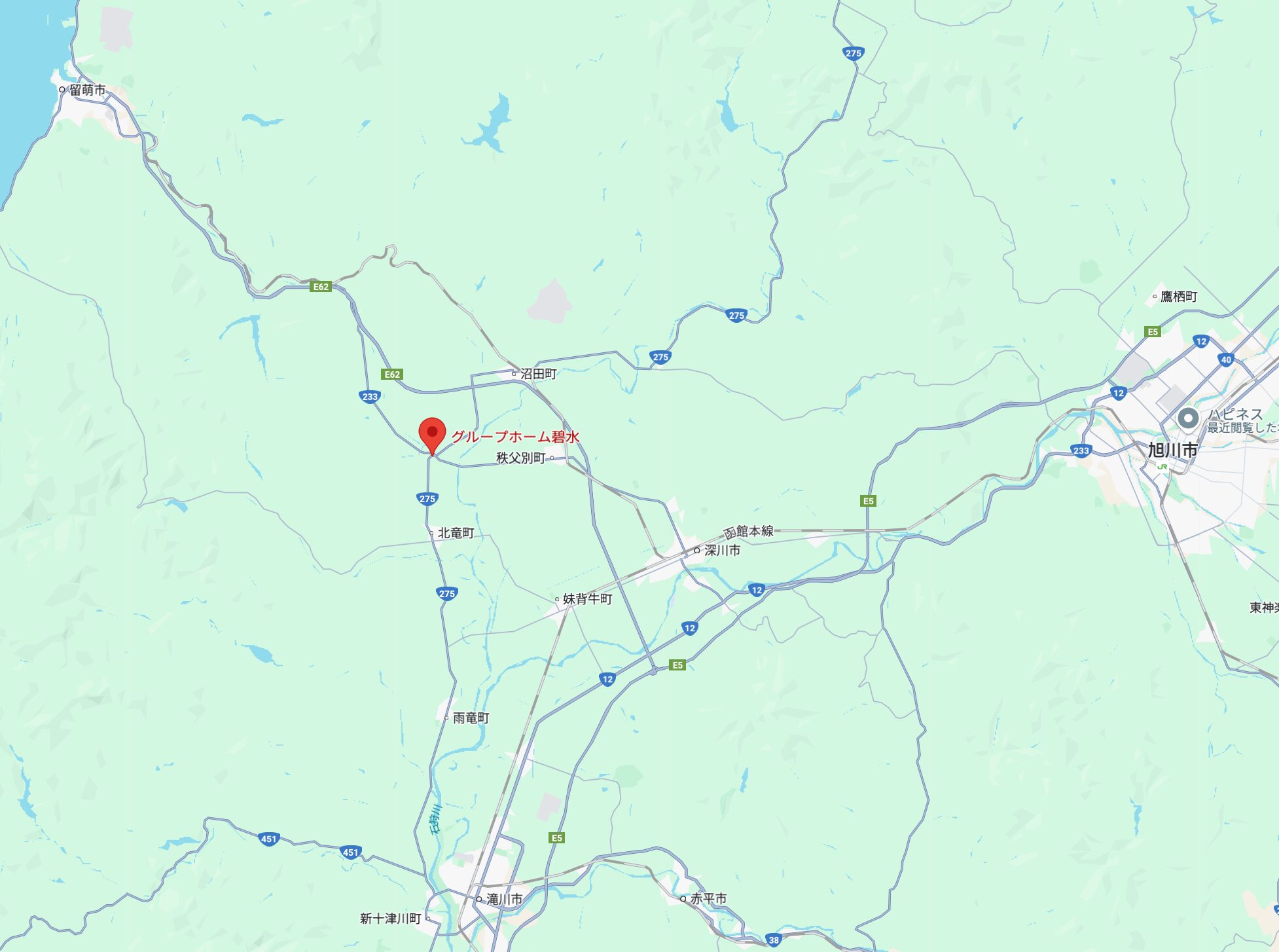 マップ:認知症高齢者 グループホーム碧水(北海道北竜町)